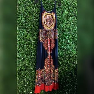 BAILEY BLUE Tribal Maxi Dress